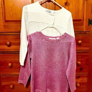 TWO Alfred Dunner Sweaters - Medium Petite